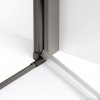 New Trendy New Soleo Gunmetal Brushed 100x90x195 cm kabina wspornik prosty grafit szczotkowany/szkło przejrzyste K-2145-WP